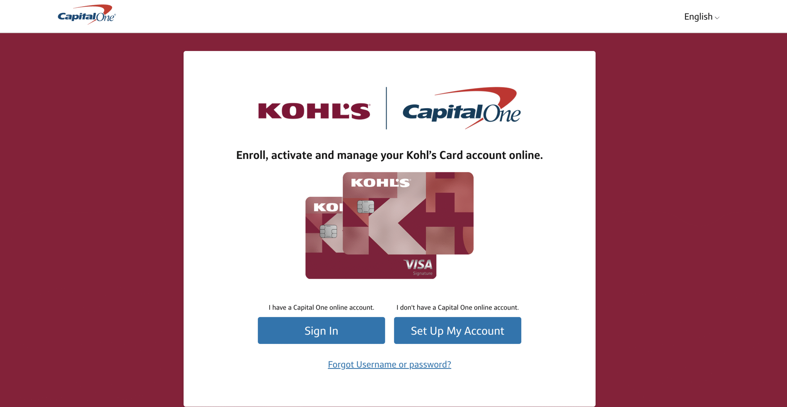 kohls.capitalone.com